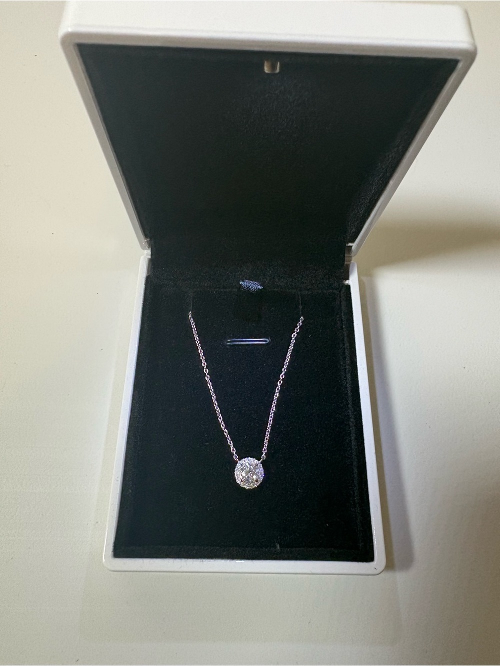 “Stud Necklace” Moissanite S925 16in-18in Adjustable